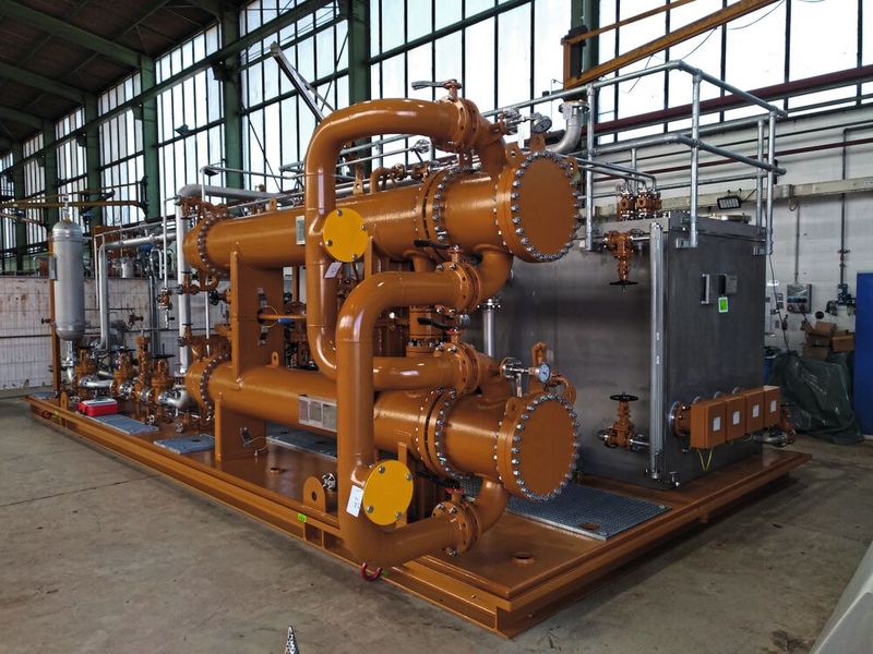 Die kundenindividuell ausgelegte Ölversorgungsanlage versorgt die Lager des Verdichters einer Raffinerie mit mehr als 1200 Litern Schmieröl pro Minute. (Bild: Gesellschaft für Oeltechnik)