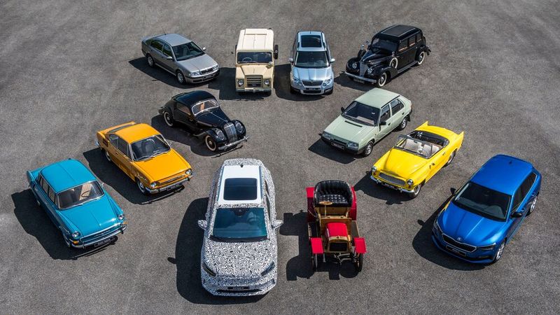 Preiswerte Bestseller und bahnbrechende Pretiosen – Skoda und die Vorgängermarke L&K haben seit 1905 viele automobile Meilensteine platziert. (Bild: Skoda)