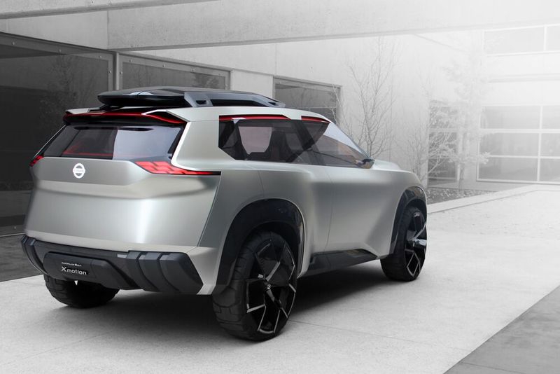 Dank kurzer Karosserieüberhänge wirkt das X-Motion Concept knackig proportioniert.  (Bild: Nissan)