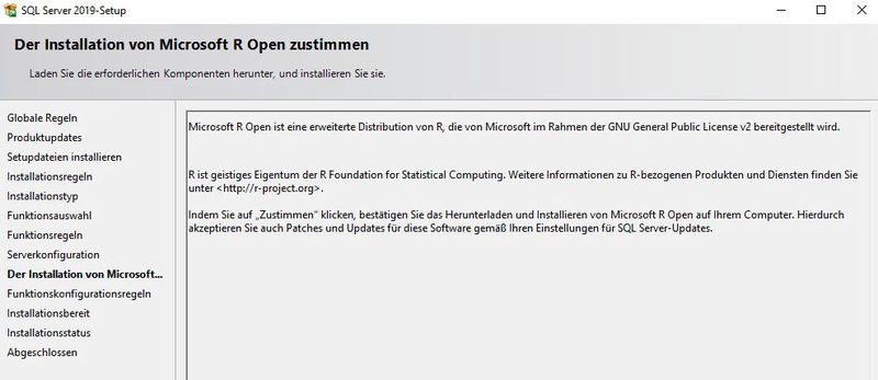Überprüfen der Bedingungen zur Installation von R auf SQL Server 2019. (Bild: Joos / Microsoft)