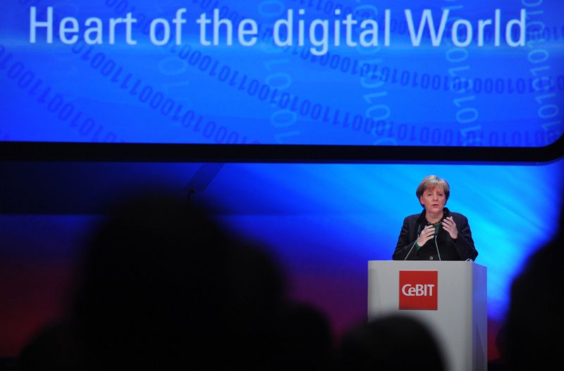 Auftaktveranstaltung CeBIT 2011 mit Bundeskanzlerin der Bundesrepublik Deutschland, Dr. Angela Merkel (Quelle: Deutsche Messe Hannover) (Archiv: Vogel Business Media)