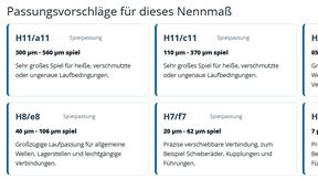 Der neue ISO-286-Passungsrechner von InstaWerk liefert direkt praxisnahe Passungsvorschläge inklusive Spiel- und Passungsart-Definitionen für das eingegebene Nennmaß. (Bild: InstaWerk)