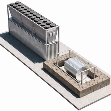 Modell eines 1-Megawatt-Mikroreaktors von Deployable Energy bis Containerformat (Bild: Depoyable Energy)