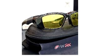 Hier zu sehen eine Brille von Forsec mit kontraststeigernder Tönung. (E/D/E)