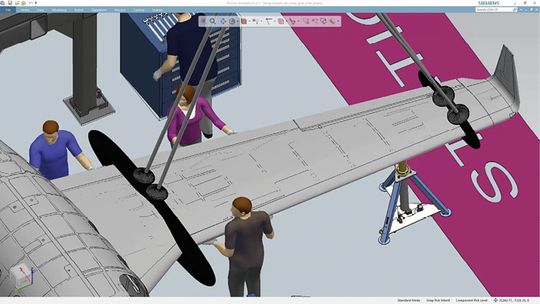 (Abbildung 2: Der digitale Zwilling der Produktion simuliert die Produktionsanlage. Bild: Siemens Digital Industries Software)