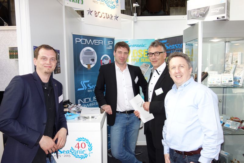 (v. l.) Felix Bechmann, Label-the-cable, Michal Bohac, Bostar, Holger Blank, ALSO, und Nils Stallmach, Seasonic  (Bild: IT-BUSINESS)