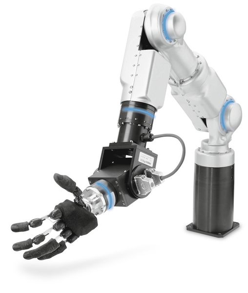 Die Drahtwälzlager von Franke kommen beispielsweise in den Gelenken eines Service-Roboters zum Einsatz. (Bild: Franke)