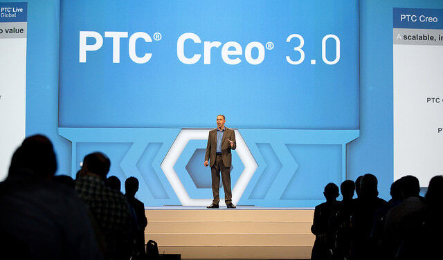 Der zweite Tag der PTC Live Global stand im Zeichen der neuen Creo-Version 3.0, zu deren herausragenden Eigenschaften die Unite Technologie zählt, wie Mike Campbell, Executive Vice President CAD Segment betonte. (Bild: PTC)