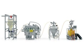 Geschlossener Anlagenprozess von der Big-Bag-Entleerung bis zur Befüllung (Bild: Dec)