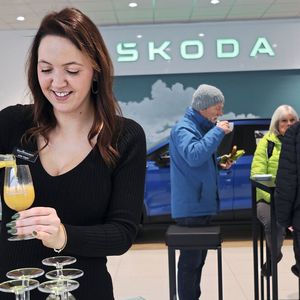 Das Skoda Buffet lockte laut dem Händler viele Interessenten an.(Bild:  Rainer M. Hohnhaus)
