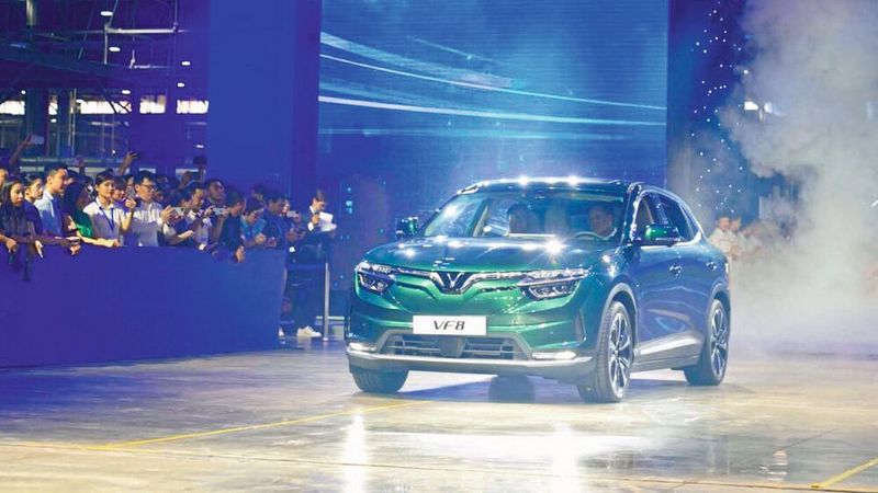 Der VF 8 ist das kleinere der beiden Modelle, mit denen Vinfast startet. (Bild: Vinfast)