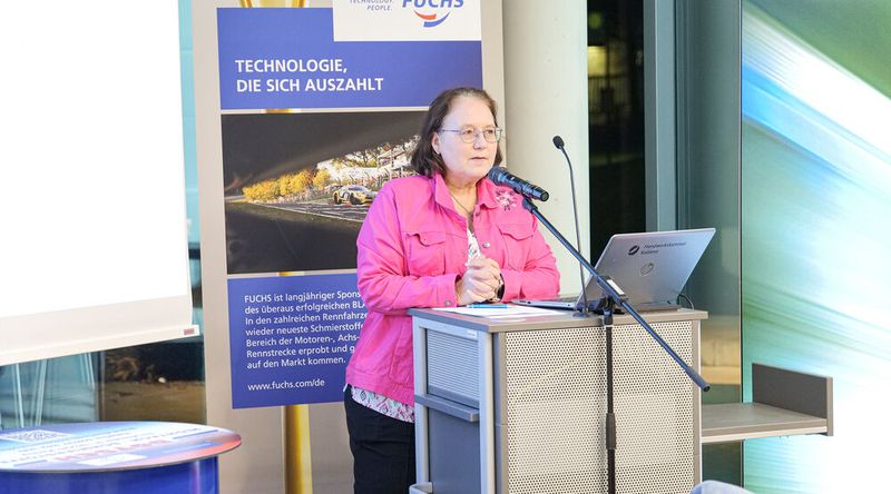 Begrüßt wurden sie unter anderem von Eva Vogt, Referentin Bildungsrecht bei der Handwerkskammer Koblenz. (Bild: Schmidt - VCG)