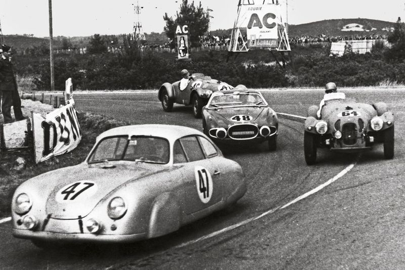 Porsche 356 SL beim Rennen in Le Mans, 1952. (Bild: Porsche)
