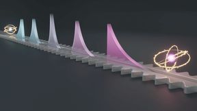 Besonderheit bei der Informationsübertragung per Quantentechnik: Das Photon verändert während der Propagation seine Form (Bild: Oliver Diekmann / TU Wien)