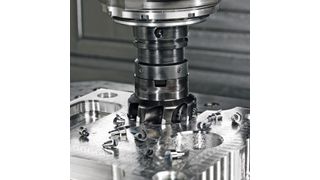 Das Speichern, Verwalten und Bereitstellen von Werkzeugdaten als zentrale Stelle ist wichtig für eine effiziente Fertigung. Hier zu sehen ein Eckfräser mit 4-schneidiger Wendeplatte. (Bild: Walter)