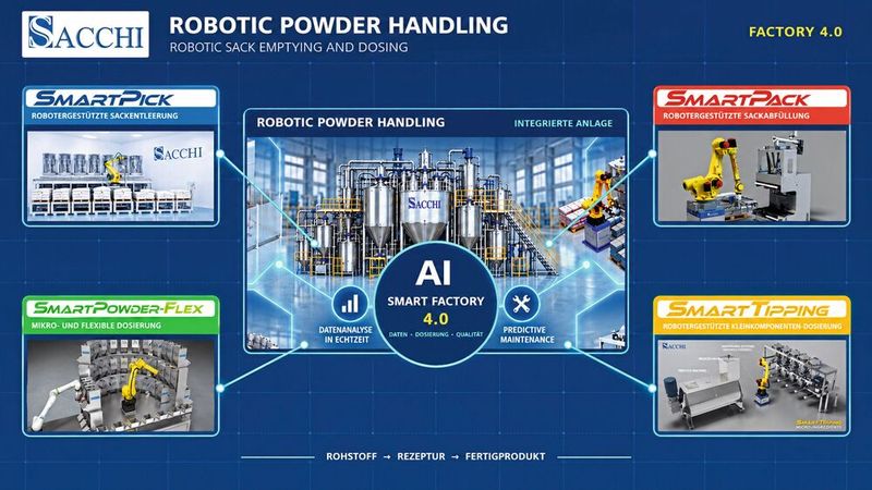 Robotische Pulververarbeitung in der Smart Factory (Bild: Sacchi)