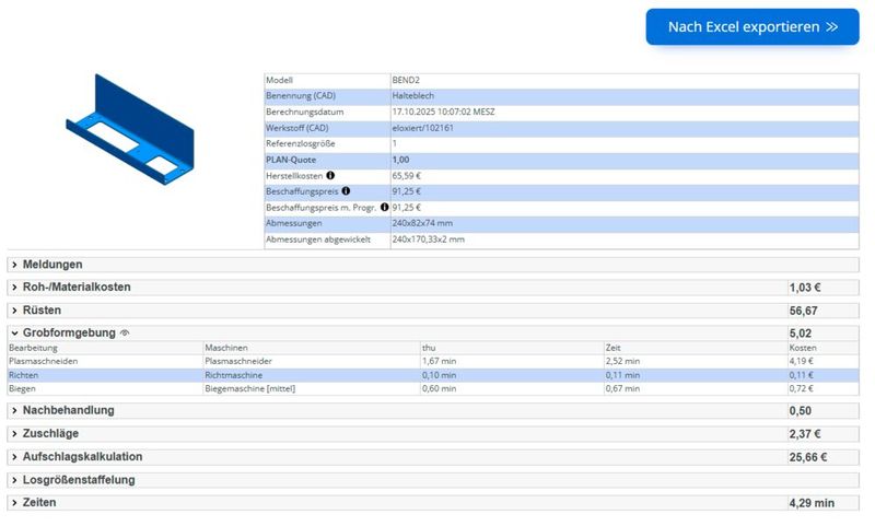 Ein detaillierter Kostenreport steht zum Download zur Verfügung. (Bild: Simus Systems GmbH)
