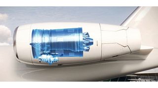 Rolls-Royce hat mithilfe von Siemens in einem durchgängigen digitalen Prozess ein Bauteil eines Triebwerks optimiert. (Bild: Siemens)