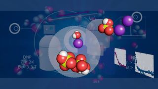 Beim Aufeinandertreffen von Calcium- und Phosphat-Ionen in Lösung kommt es innerhalb von Millisekunden zur Bildung einer Vorstufe von Kristallisationskeimen. (Bild: Dennis Kurzbach)