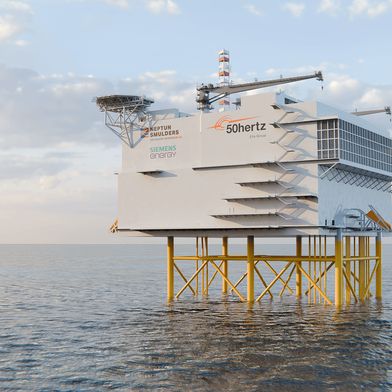 Die neue Offshore-Anlage soll rund 200 Kilometer westlich von Sylt in der Nordsee installiert werden.  (Bild: 50Hertz)