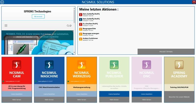 NCSIMUL SOLUTIONS ist ine umfassende Softwarelösung für die Effizienzsteigerung von CNC- Maschinen. (Spring Technologies)