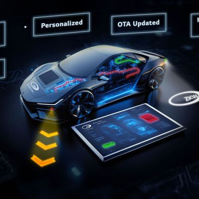 While light functions in today's vehicles are mostly provided directly in control units in or on the headlight, they will be consolidated in a central vehicle computer in the future. (Image:ZKW Group)
