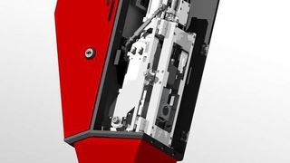 Bearbeitungskopf LMD-W-20-L zum drahtbasierten Laserauftragschweißen wurde vom Fraunhofer IPT entwickelt und ist auf der Formnext 2018 zu sehen. (Fraunhofer IPT)