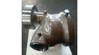 Hochdruck-Ventilgehäuse aus der borhaltigen Stahlgussgüte CB2 (Pleissner Guss)