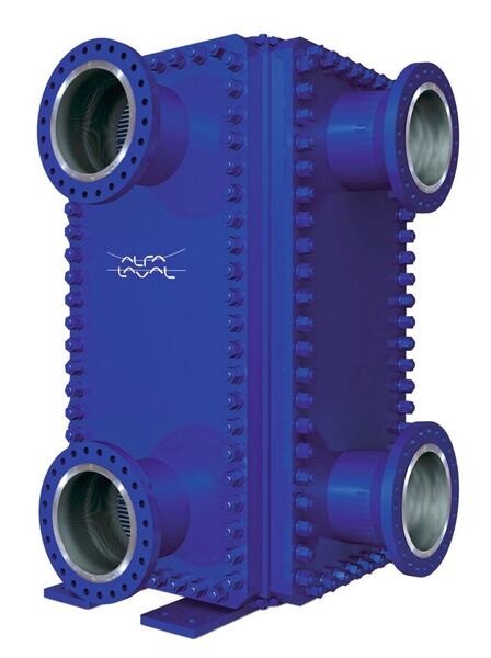 1980s: The welded plate-and-block heat exchanger Compabloc for high temperatures and corrosive media is launched — this remains a core product for Alfa Laval.  (Alfa Laval)