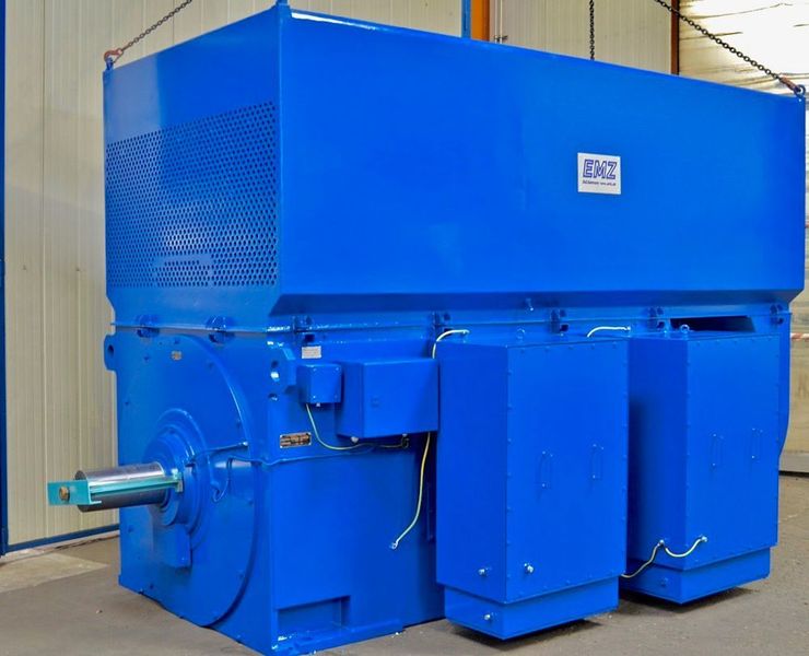 Der EMZ-Hochspannungsmotor als Schleifringläufer aus der ASL-Serie gehörte zu den häufig georderten Produkten aus Recklinghausen, wo die Fertigung jeden Antrieb individuell an die Anforderungen von Kunden anpasst. (EMZ Elektro-Maschinen Zentrale)