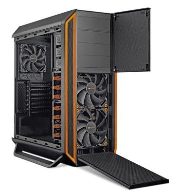 Red Dot Award 2015 - PC-Gehäuse Silent Base 800 von Listan: Das Silent Base 800 ist auf einen leisen Betrieb bei optimaler Kühlung ausgelegt. Zu diesem Zweck sorgen die Luftkanäle des Gehäusedeckels und -bodens dafür, dass die Luft geräuschlos zirkulieren kann. Die drei Lüfter sind durch Gummielemente vom Gehäuse entkoppelt, und auch die Festplatten lagern auf Silikonschienen, um Vibrationen zu reduzieren. Die Laufwerke werden ohne Werkzeug im Gehäuse installiert, eine intelligente Kabelführung und leicht zugängliche Luftfilter tragen zur Benutzerfreundlichkeit bei. (Bild: Red Dot)