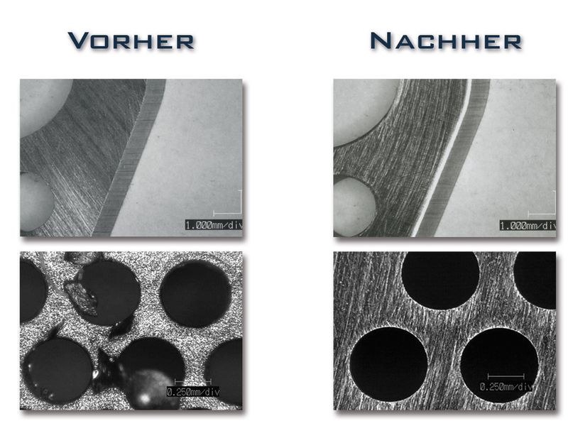 Vor und nach dem Entgraten zusamengefasst. (Bild: Kempf)