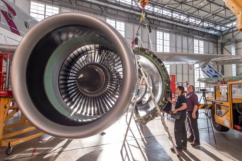 In der Produktionsstätte der Zukunft sollen triebwerke mit effizienteren logistischen Abläufen deutlich schneller montiert werden. (Autodesk)