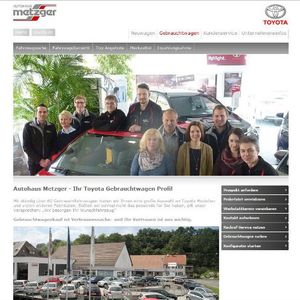 Die Webseite des Autohauses ist übersichtlich strukturiert.