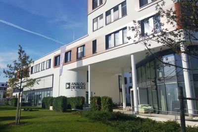 Firmensitz von Analog Devices in München: Ganz bewusst wurde für die neuen Büros ein Gebäude mit hoher Energieeffizienz gewählt (Analog Devices)
