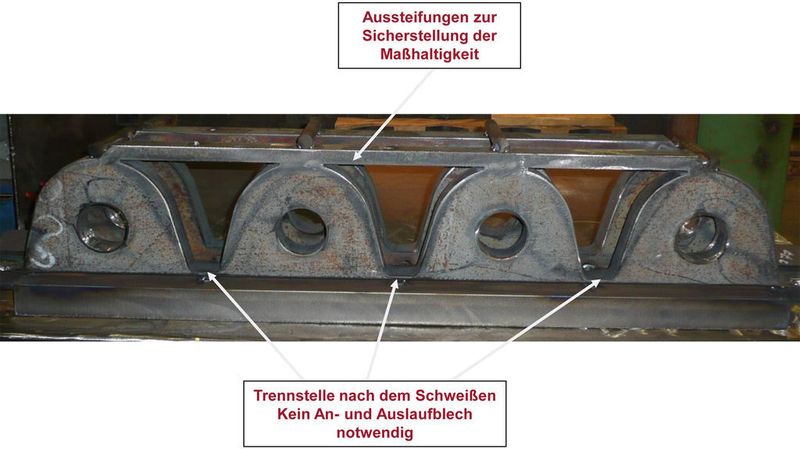 „In enger Abstimmung mit unserer Konstruktion haben wir das Bauteil forceArc-gerecht konstruiert und fertigen nun in einer Vierer-Losgröße. Das spart uns die Gegenlage, spart zweimaliges Ausfugen und Verfüllen an einer besonders schwer zugänglichen Stelle. Wir schweißen einfach durch“. (Manitowoc) (Archiv: Vogel Business Media)