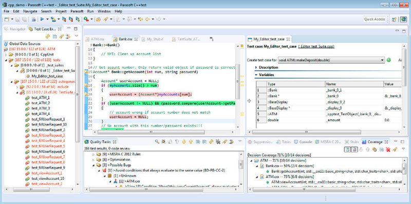 Parasoft C/C++test dokumentiert automatisch die Compliance-Konformität und hilft so bei Code-Audits. (Parasoft)