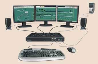 Dank der externen Matrox Grafikeinheit können die Computer in einen anderen Raum ausgelagert werden, um die Wärmeabgabe und Geräuschemissionen in der Leitware zu reduzieren.  (Bild: ABB)