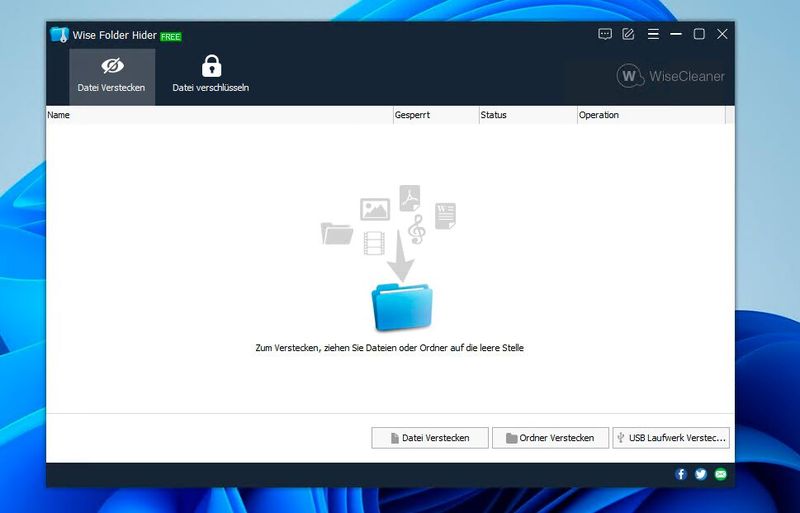 Wise Folder Hider ist ein kleines Tool zum einfachen verstecken von Daten, inklusive Kennwortschutz. (Bild: Joos)