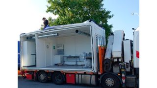 Das mobile Covid-19-Test-Labor von Waldner ist innerhalb eines Tages einsatzbereit. (Waldner)