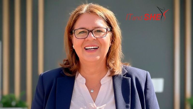 Georgeta Toth, Senior Regional Director Central Europe, Rapid7: „Gefühlt sind wir heute wieder an einem Punkt, an dem Frauen in der IT weniger stark vertreten sind als noch vor zehn Jahren. Das ist ein Rückschritt.“(Bild:  Rapid7 / bearbeitet mit Canva)