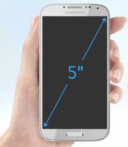 Das Display misst stolze fünf Zoll (12,7 cm) in der Diagonale. (Bild: Samsung)