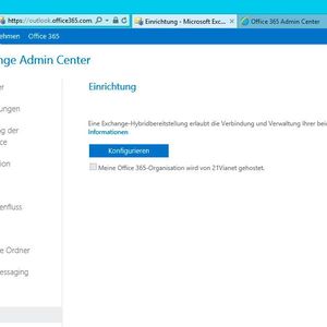 Abbildung 1: Den Office 365 Hybrid Configuration Wizard rufen Administratoren über das Exchange Admin Center auf.