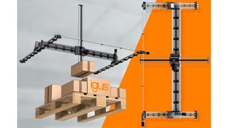 Der Igus-Roboter „drylin“ ist für die XXL-Automatisierung als Bausatz für 7.000 Euro inklusive Steuerung erhältlich. Er ließe sich einfach selbst nach dem Do-it-yourself-Prinzip aufbauen und programmieren. Er kann bis zu 10 Kilogramm schwere Produkte handeln.  (Bild: Igus)