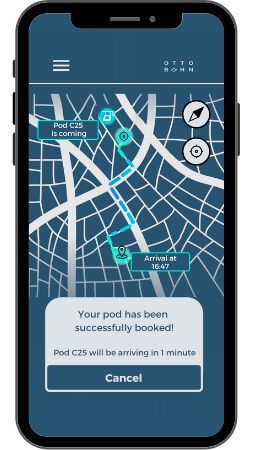 Im Wesentlichen ist jeder Pod autonom und entscheidet selbst, welche Route er nehmen wird. Die Pods teilen sich gegenseitig Informationen mit, z. B. welche Route sie nehmen werden, um Staus, Unfälle und Ähnliches zu vermeiden.  (Ottobahn)