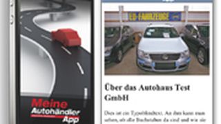 Mit der iPhone-App von Webmobil 24 kann jedes Autohaus seine Webseite jetzt auch mobil darstellen. (Foto: Webmobil 24)