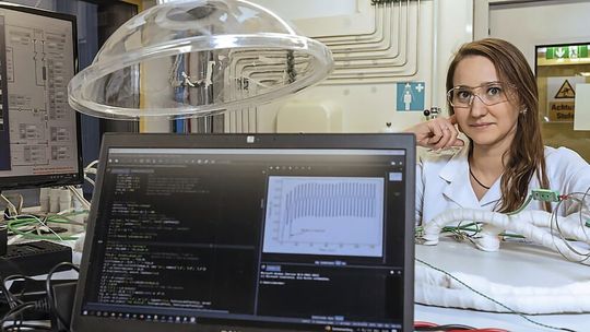 Merit Bodner vom Institut für Chemische Verfahrenstechnik und Umwelttechnik der TU Graz.(Bild:  Helmut Lunghammer/ TU Graz)