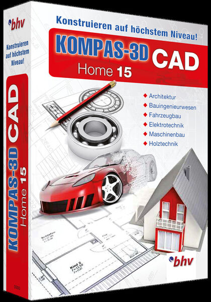 Kompas-3D CAD Home 15 von bhv Publishing kostet 69,99 Euro und ist ab Ende Oktober 2014 im Handel erhältlich. (Bild: bhv)