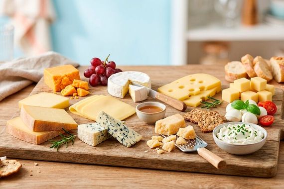 Käse ist das beliebteste Milchprodukt der Deutschen – und der Appetit wächst weiter! 2025 erreichte der Pro-Kopf-Verbrauch mit 26,4 kg eine neue Bestmarke, ein Plus von 900 Gramm gegenüber 2024. Damit essen Deutsche im Schnitt fast drei Kilo mehr Käse als Schweizer. Unsere Bildergalerie zeigt Ihnen die Top 20 der beliebtesten Käsesorten laut einer repräsentativen Umfrage von ZMB und Milchindustrie-Verband e. V. (Dezember 2025, n=1.017). (Bild: Gemini 3.1 Flash Image / KI-generiert)