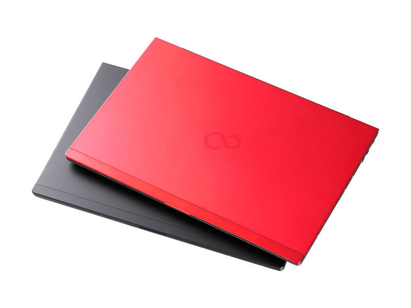 Fujitsu bietet das Lifebook U938 nicht nur im gewohnten schwarzen Design an, sondern auch mit einem rot gefärbtem Display-Deckel. Das Gehäuse besteht aus einer Magnesium-Legierung. (Fujitsu)